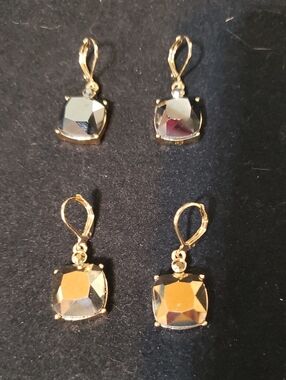 2 Pair Joan Rivers Lever Back Earrings